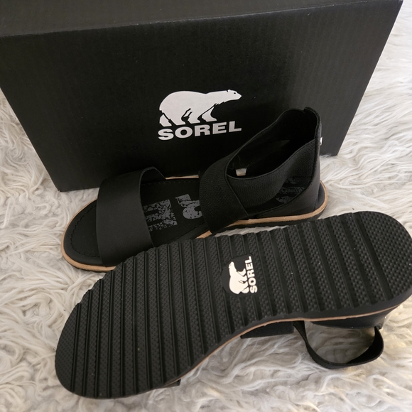 Sorel Women's Black Sandals - Picture 3 of 6